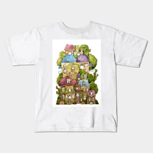 Whimsical Houses Kids T-Shirt